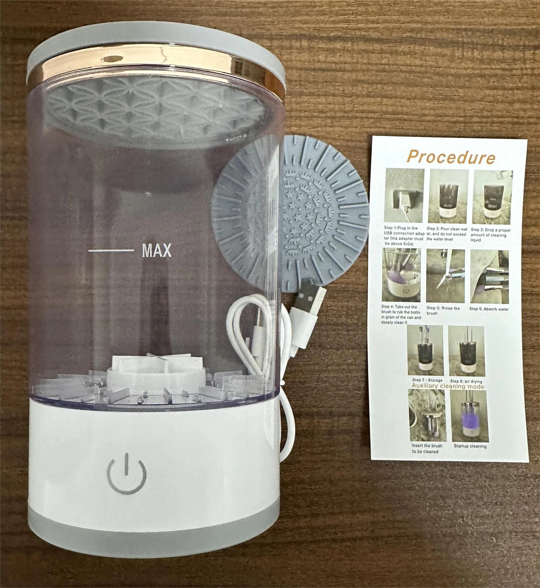 Limpiador de brochas de maquillaje