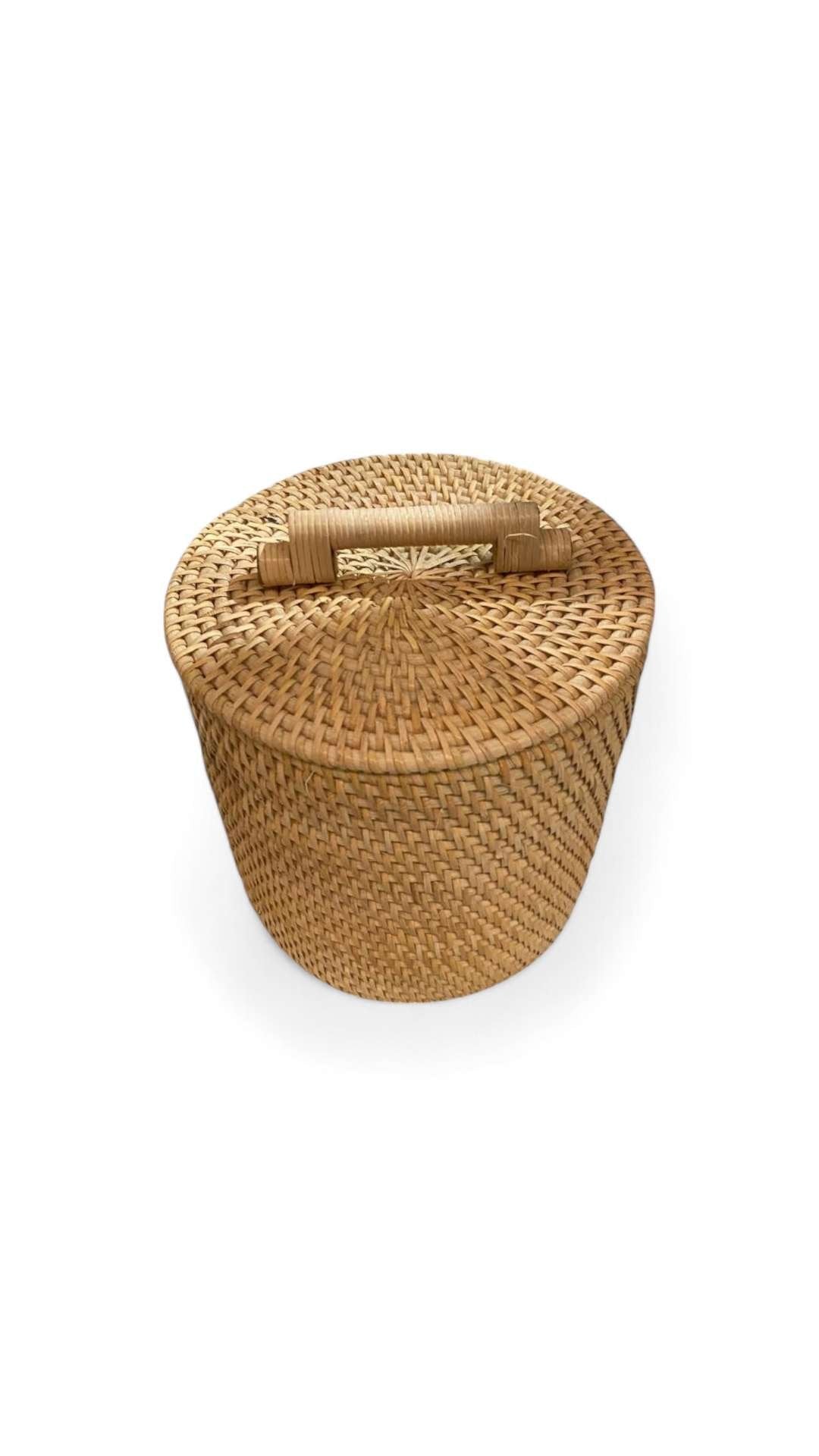 Bali Traditional Rattan Basket White Wash