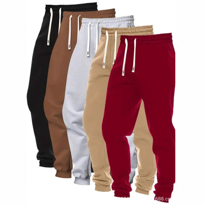 Men's Solid-Colored Jogger Pants Pack Of Five
