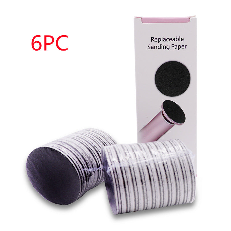 Removedor eléctrico de callos para pies, lima para talones, piel muerta, herramienta de pedicura, pulidor electrónico de pies y papel de lija de repuesto.