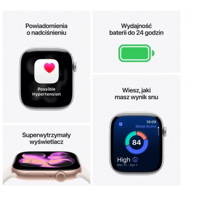 Apple Watch S11 Cellular (46 mm) con caja de aluminio, caja M/L con caja deportiva (MFC44MP/A)