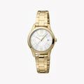 Reloj Esprit para mujer de acero inoxidable dorado con esfera plateada | Es1l186m0035