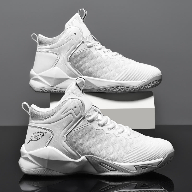 Zapatillas transpirables de malla degradada de caña media para hombre