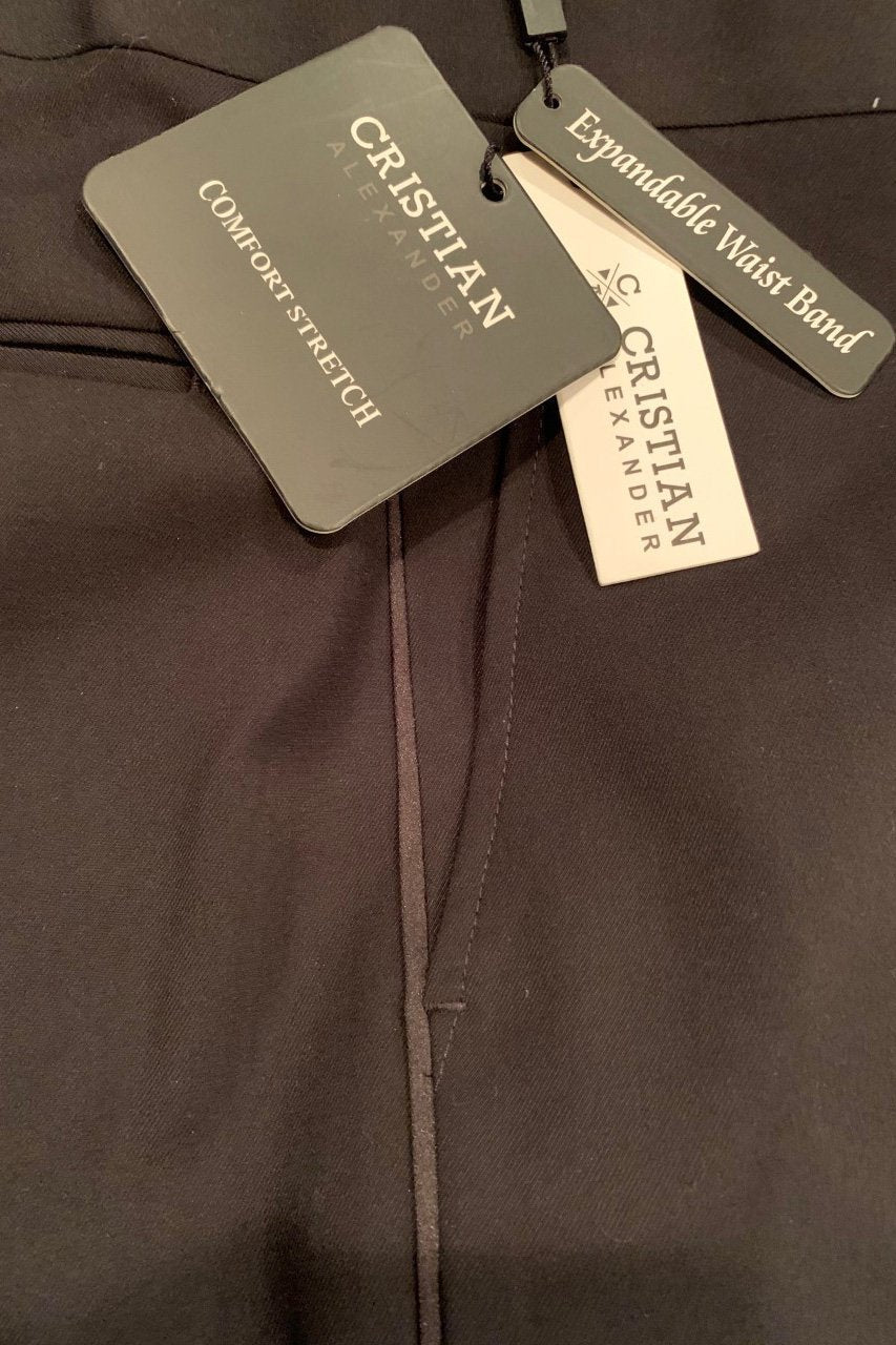 Pantalones de esmoquin elásticos de alto rendimiento negros "Austin" 