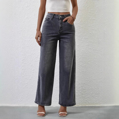 Women's Fashion Casual Stretch Straight High Waist Jeans