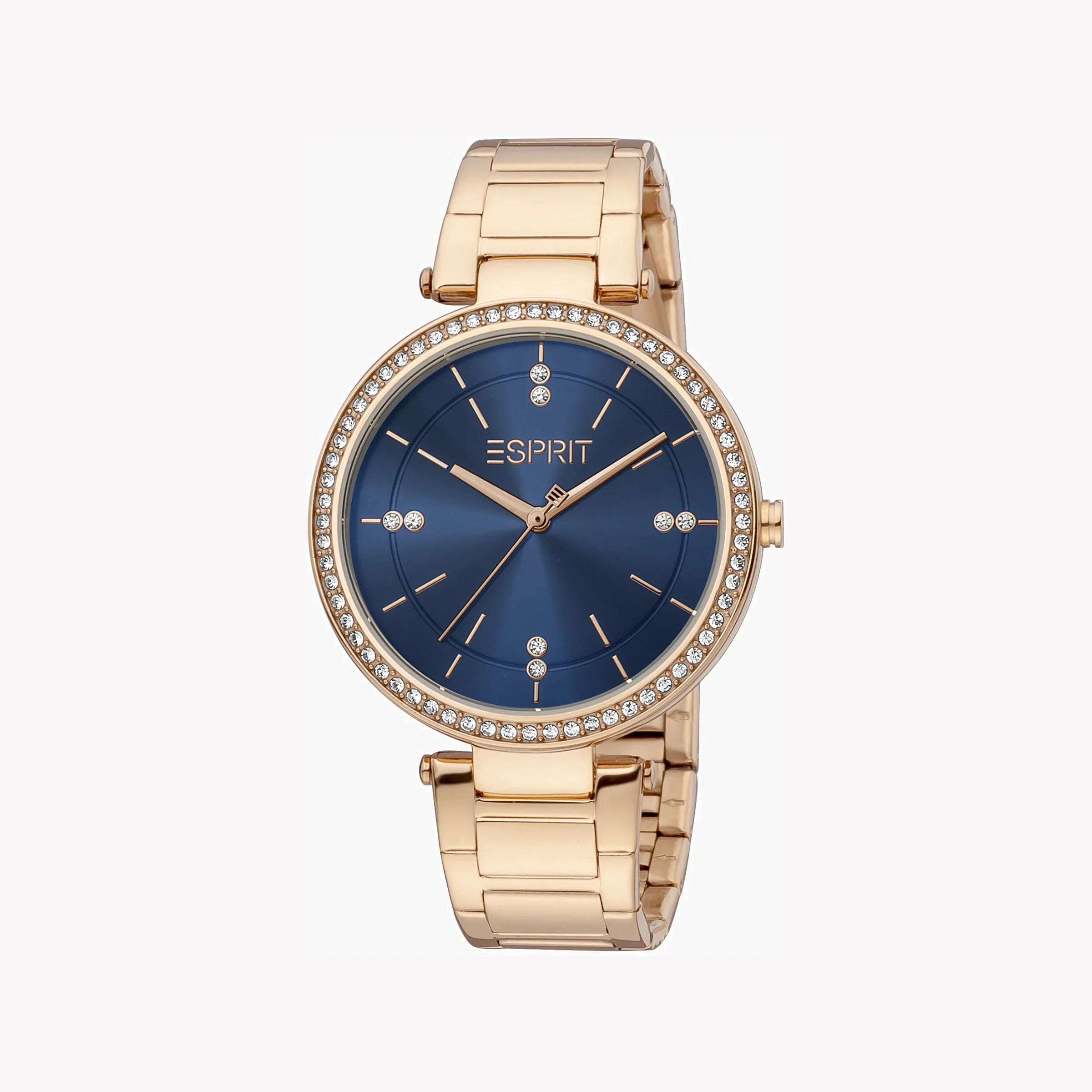 Reloj Esprit para mujer en oro rosa, esfera azul | Es1l194m0075