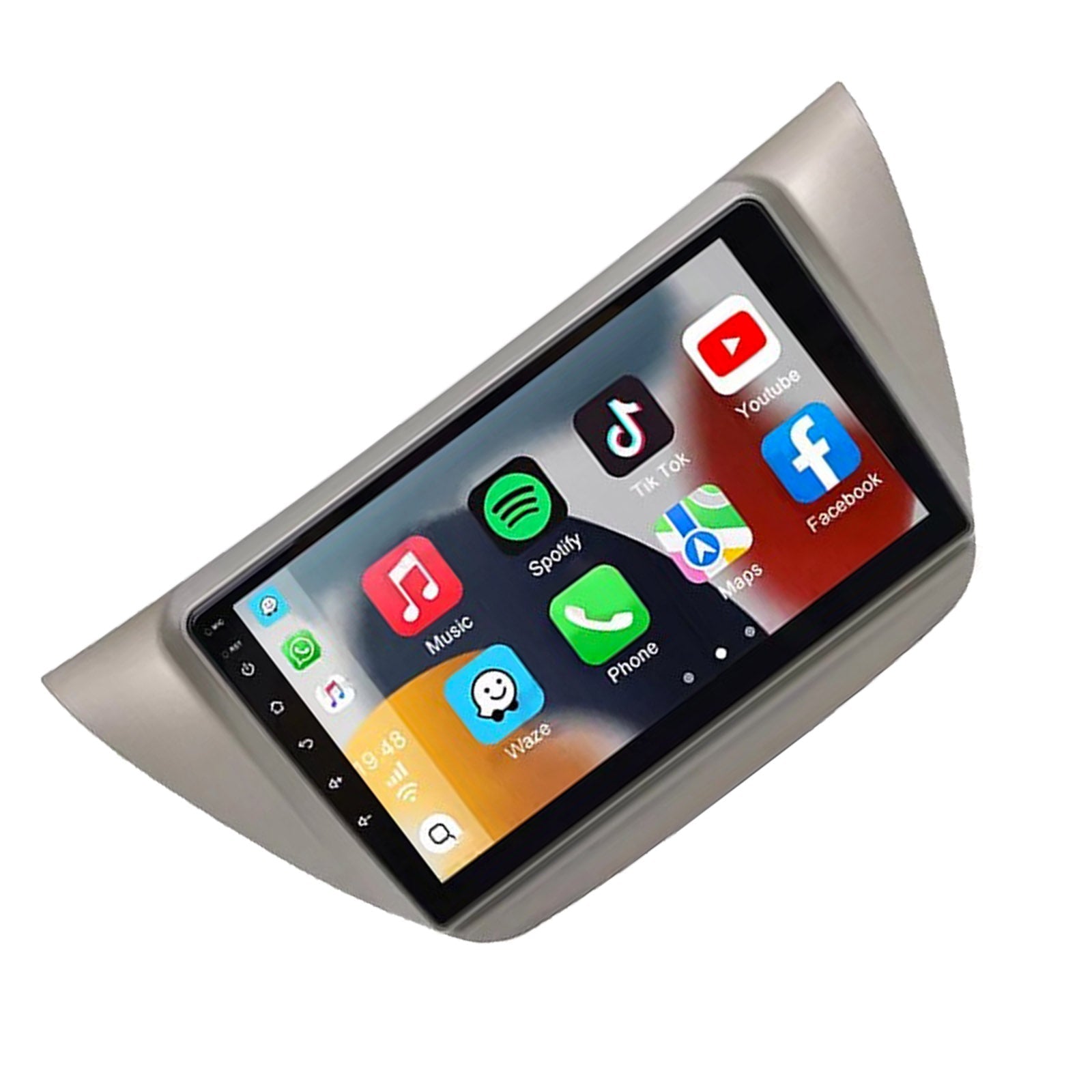 Estéreo CarPlay Android 13 de 4 GB + 64 GB compatible con Mitsubishi Lancer 2003-2007