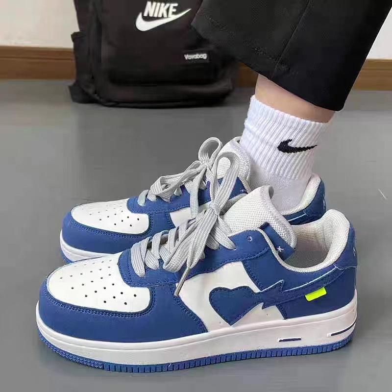 Zapatos deportivos casuales de moda para hombre con suela gruesa y empalme