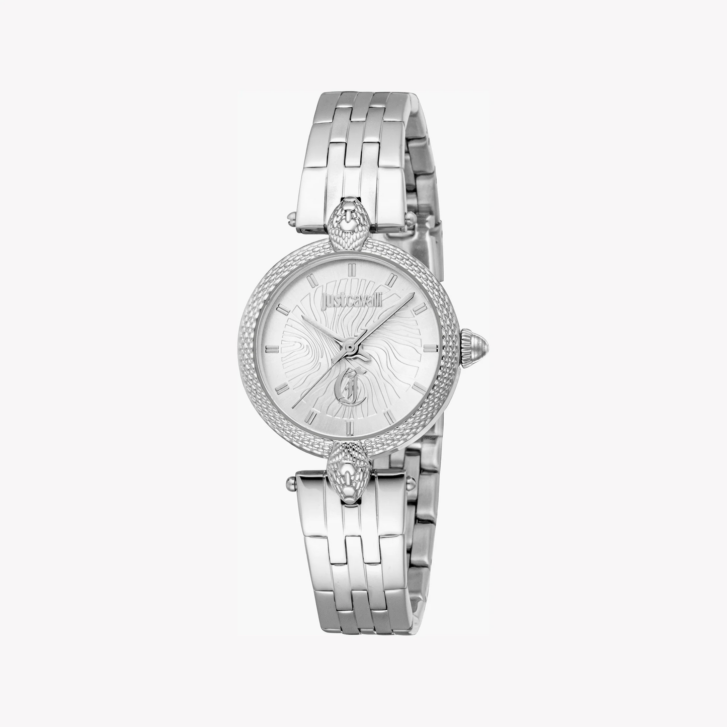 Just Cavalli Women's Silver Stainless Steel Watch, Silver Dial | Jc1l330m0045