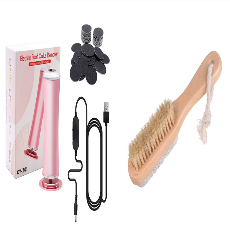 Removedor eléctrico de callos para pies, lima para talones, piel muerta, herramienta de pedicura, pulidor electrónico de pies y papel de lija de repuesto.