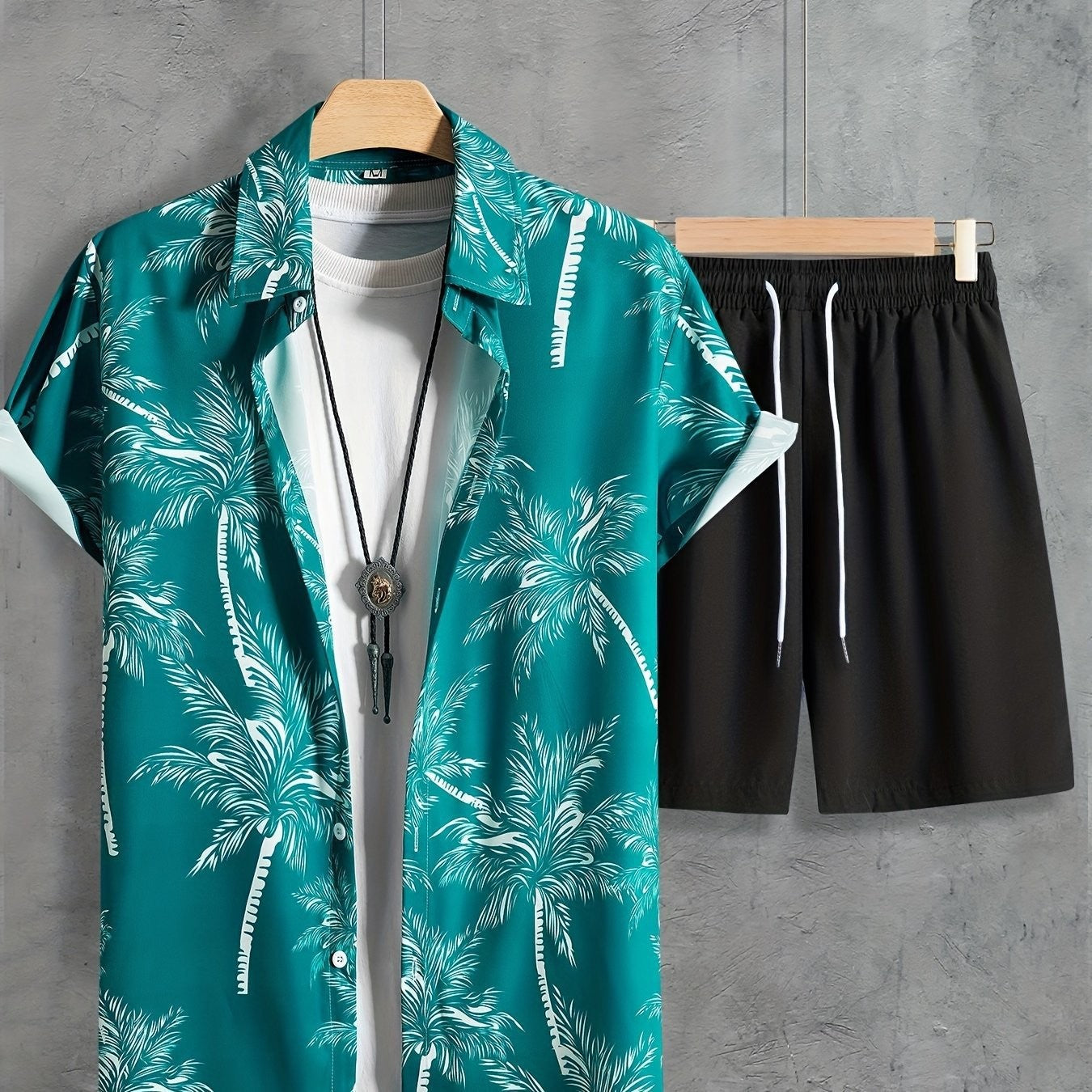 Summer Men's Hawaiian Shirt Seaside Beach Vacation Style