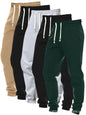Men's Solid-Colored Jogger Pants Pack Of Five