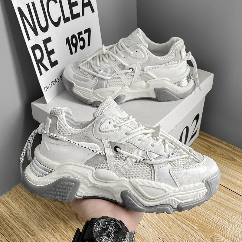 Zapatillas de running transpirables de suela gruesa para hombre