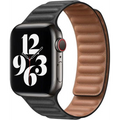 Strado Pasek skórzany opaska do Apple Watch 7 45mm (Czarny) uniwersalny (Pasek skórzany Apple)