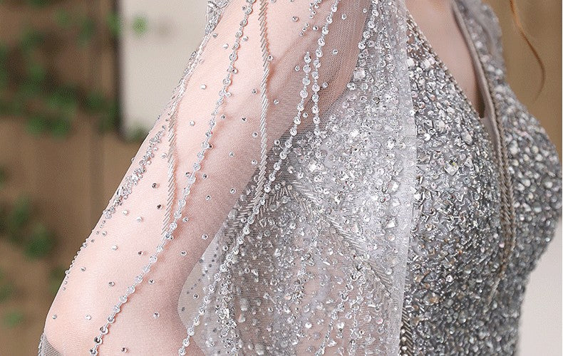 Vestido de noche para banquete, adelgazante, cola de pez, vestido de noche para anfitrión