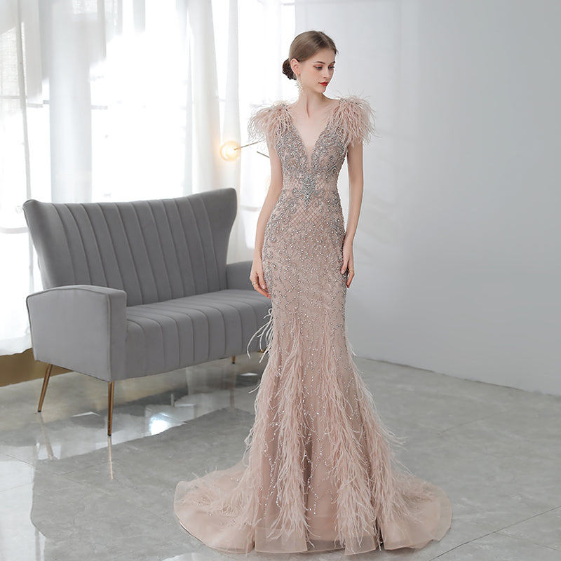 High-end Luxury Fishtail Evening Dress