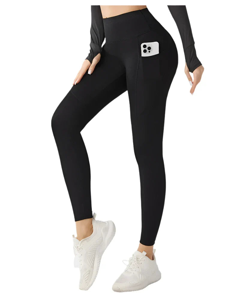 Misharen High-Waist Yoga Pocket Leggings for Women | Gym Pants | Workout & Sportswear | Stretchy | No Camel Toes, and Seamless Activewear | ملابس رياضية للنساء | بنطلون نسائي