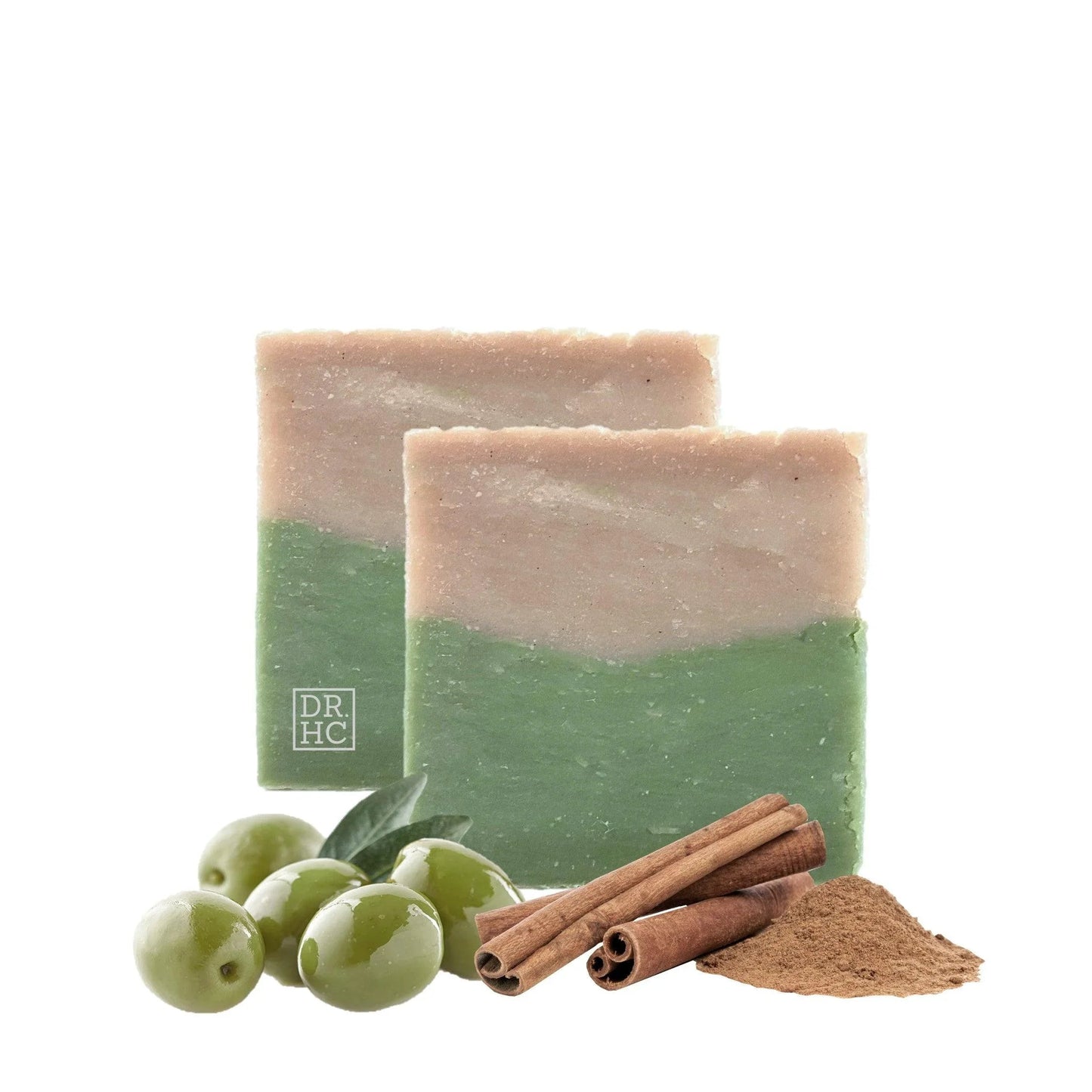 DR.HC All-Natural Skincare Face Soap - Olive Mineral Clay (110g, 3.8oz) (Anti-aging, Anti-acne, Detoxifying, Pore minimizing...)