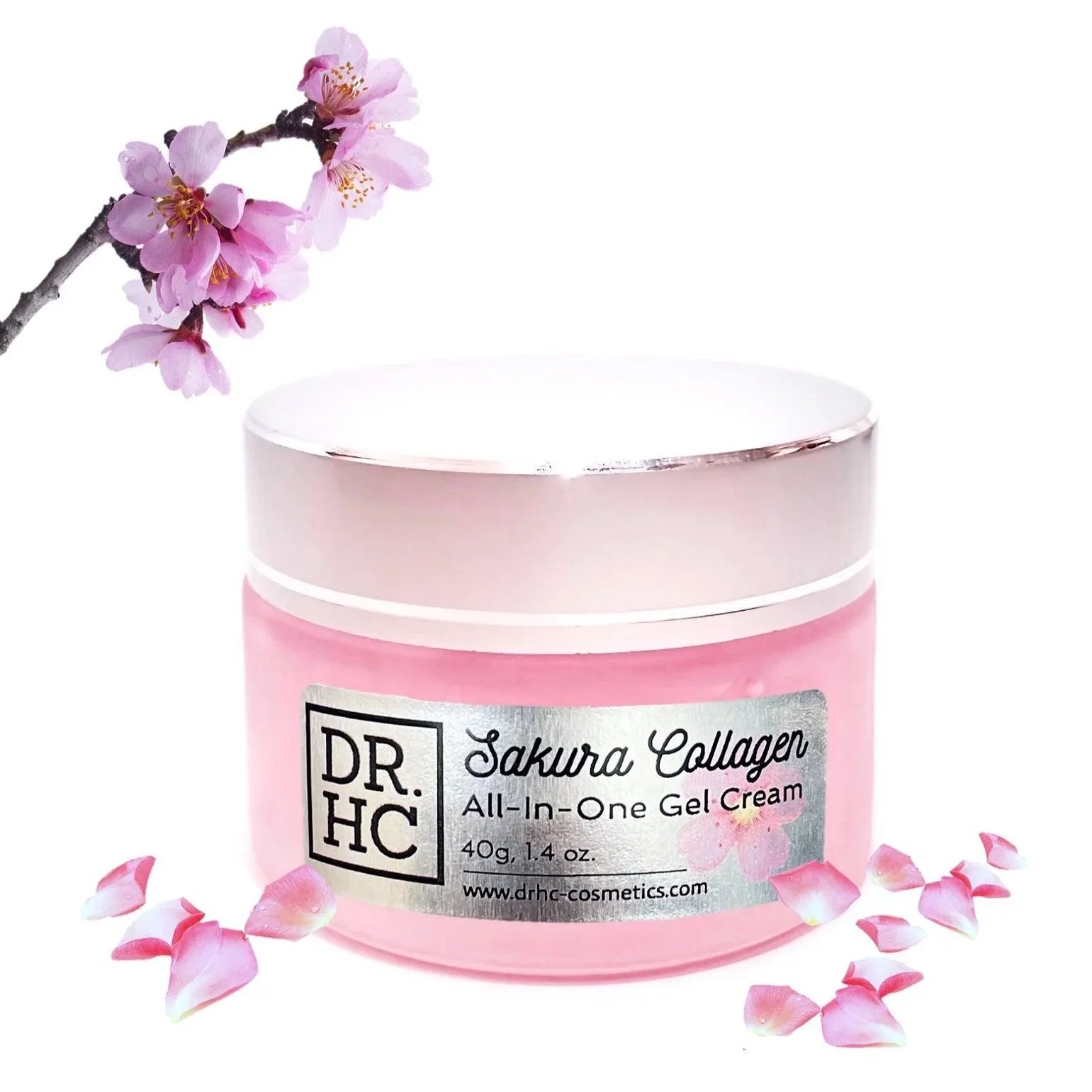 Crema en gel todo en uno con colágeno DR.HC Sakura (25~40 g, 0,9~1,4 oz) (Apoyo del colágeno, reafirmante de la piel, iluminador, anticicatrices...)