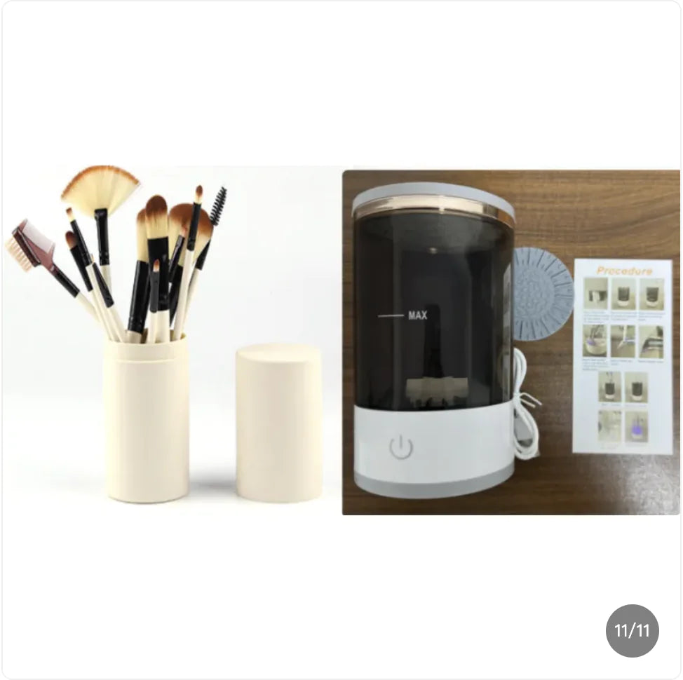 Limpiador de brochas de maquillaje