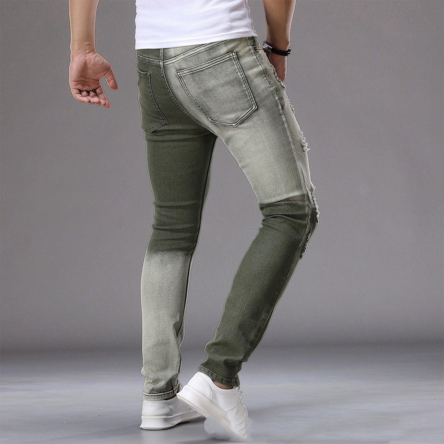 Popular Colorful Slim-fit Jeans From Europe And The US