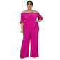 Women's Plus-Size Off-the-Shoulder Sexy Tube Jumpsuit