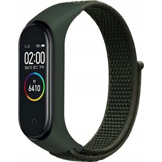 Beline Beline pasek Mi Band 7/6/5/4/3 NylonLoop zielony/verde ( )