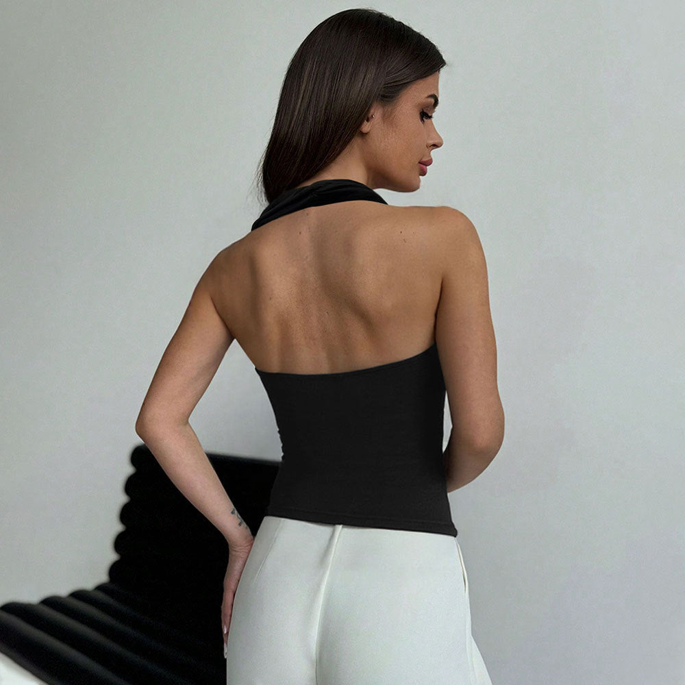 Chaleco con cordones para chica, ideal para interior o exterior, con una bonita espalda.