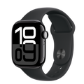 Reloj Apple Watch Series 10, GPS, 42 mm, Gris Jet Black Alu, Caja deportiva negra, M/L (APPLE-MWWF3QH)