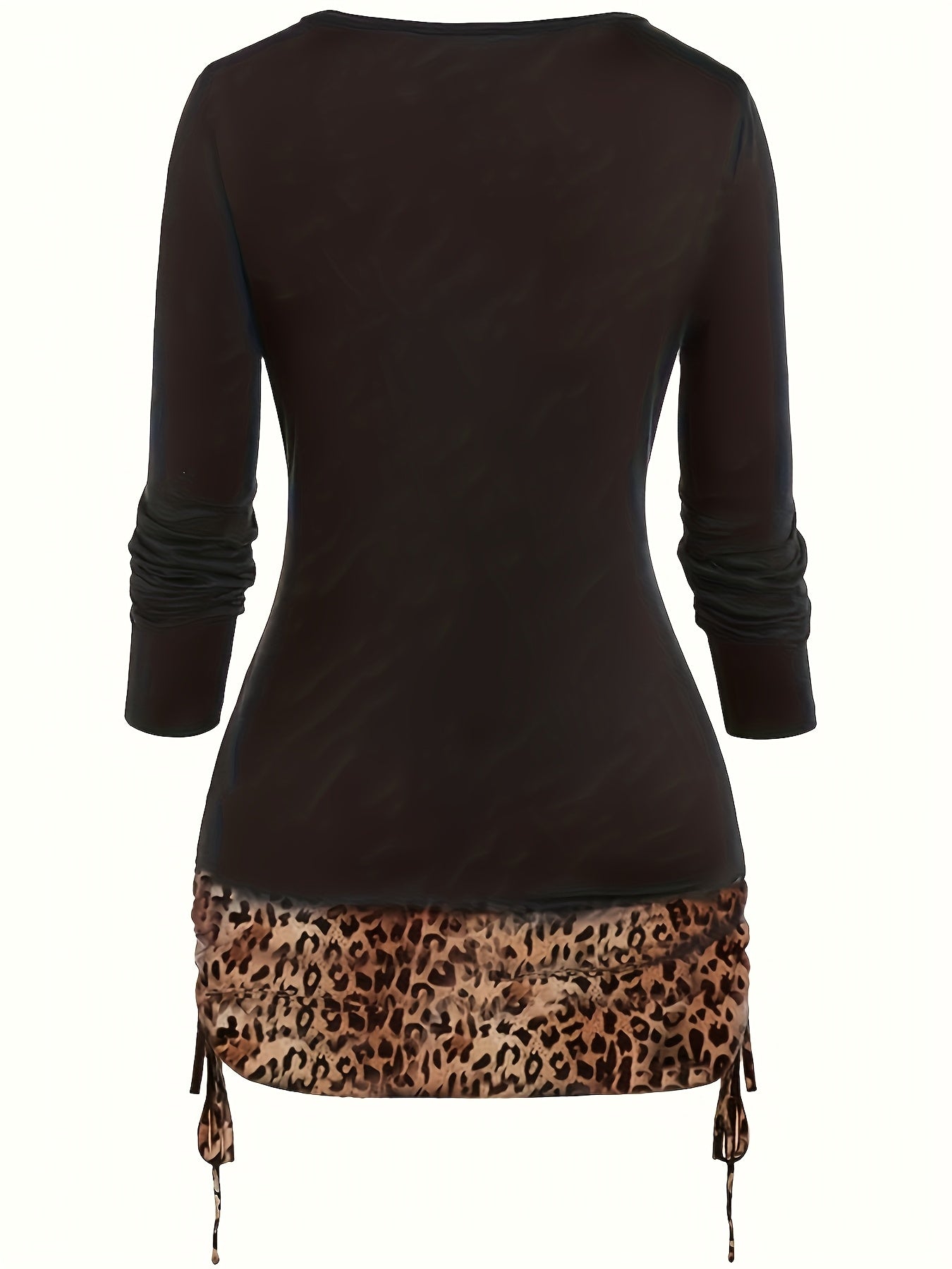 Camiseta de manga larga falsa con estampado de flores quemadas para mujer, talla grande, 2 piezas, recogida automática. Solo se admite la recogida automática.