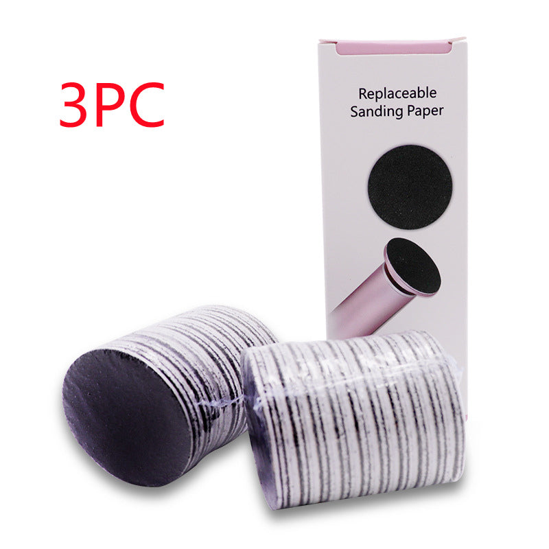 Removedor eléctrico de callos para pies, lima para talones, piel muerta, herramienta de pedicura, pulidor electrónico de pies y papel de lija de repuesto.