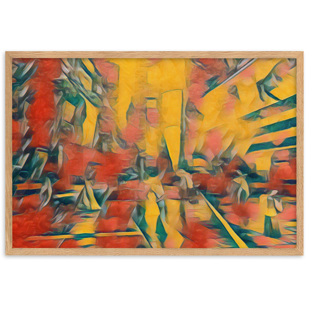 CUANDO TU BESO REGÓ TODOS MIS SENTIDOS Póster enmarcado Edición Terciopelo