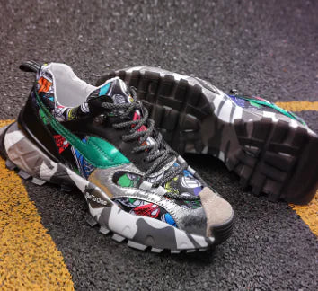 Nuevas zapatillas de deporte coloridas y de moda de otoño para hombre