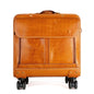 Genuine Vintage Italian Vegetable Tanned Leather 20-inch Carry-on Universal wheel Cabin Rolling Spinner Travel Luggage
