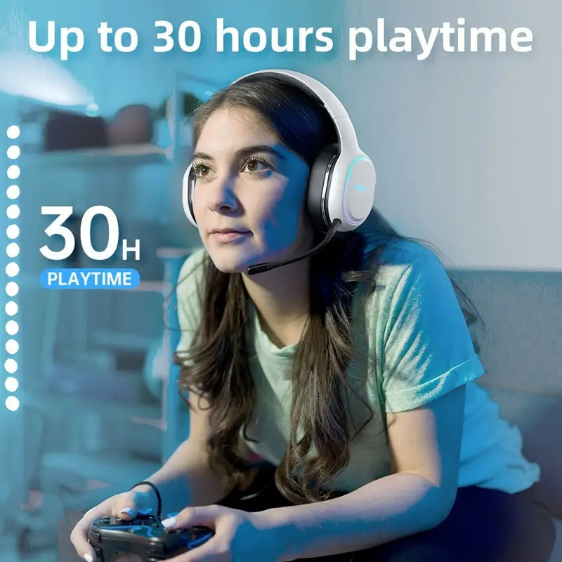 Auriculares inalámbricos para juegos NNETM Pro con micrófono desmontable