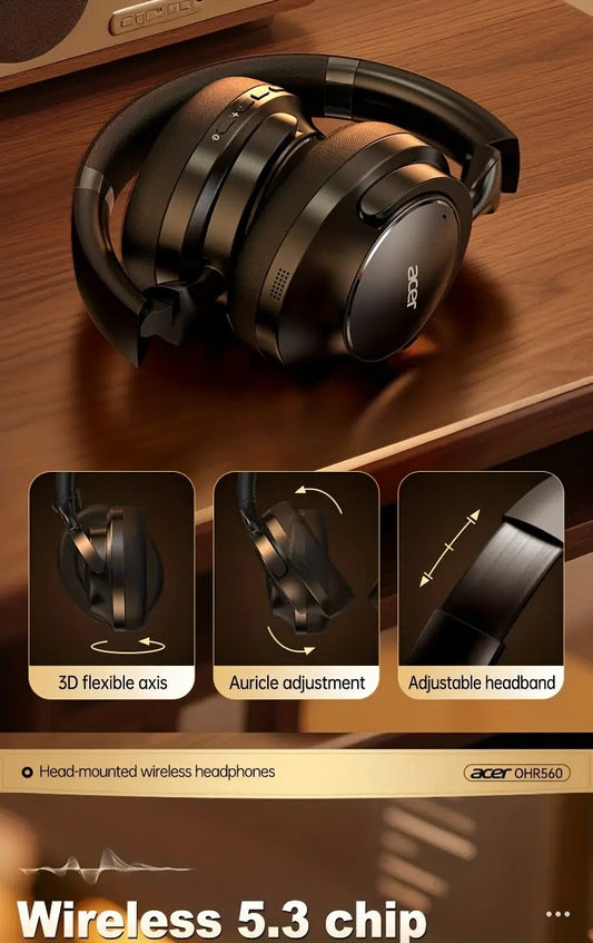 NNETM Wireless Over-Ear Headphones with Noise Cancelling