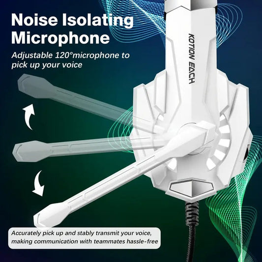 NNETM Pro Gaming Headset with LED Light and Microphone