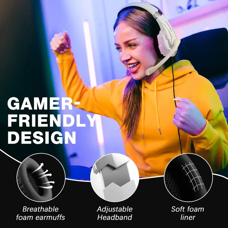 NNETM Pro Gaming Headset with LED Light and Microphone