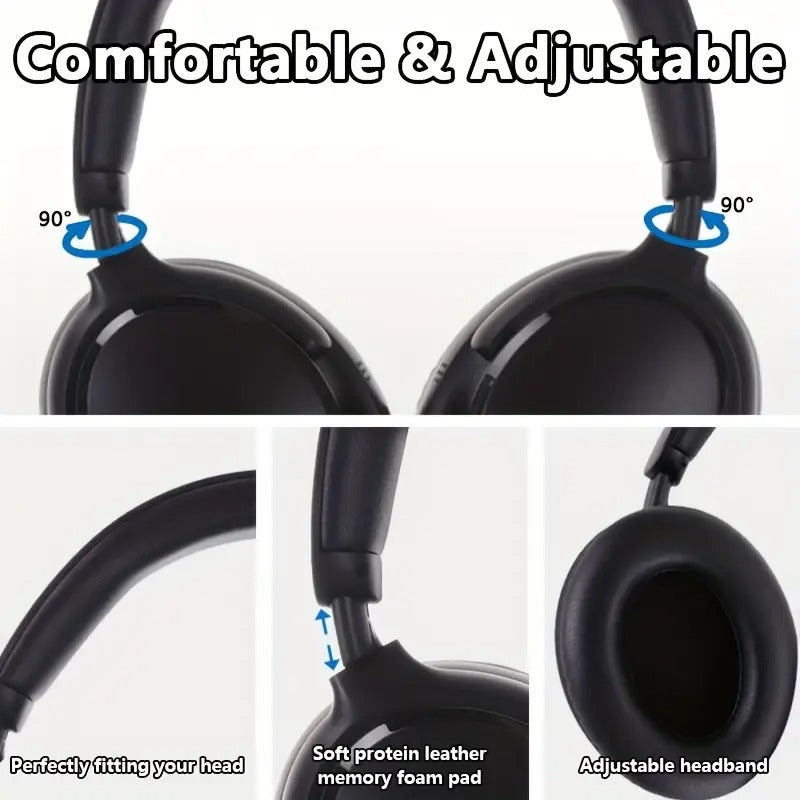 NNETM Over-Ear Wireless Headphones 40H Playtime Foldable with Mic