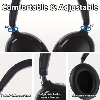 NNETM Over-Ear Wireless Headphones 40H Playtime Foldable with Mic