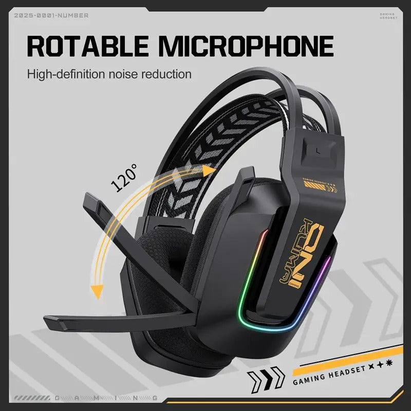 Auriculares inalámbricos para juegos NNETM GT828 con RGB y micrófono
