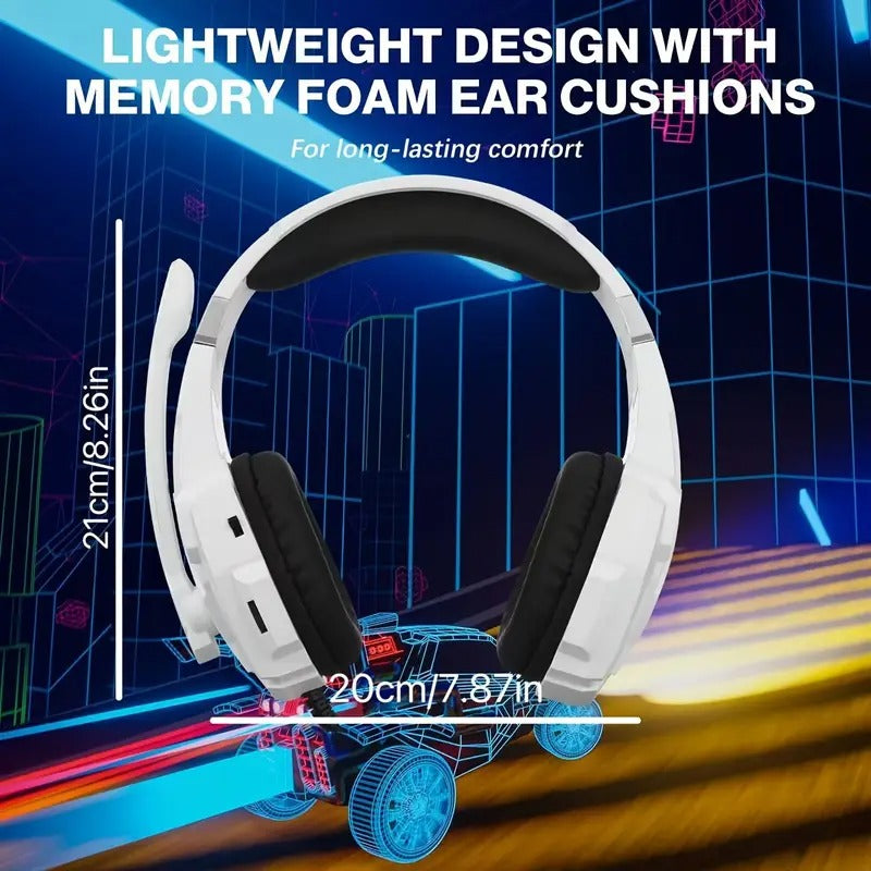 NNETM Pro Gaming Headset with LED Light and Microphone