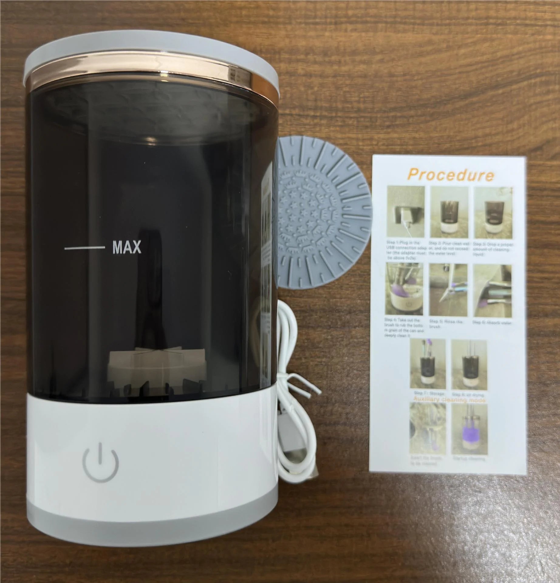 Limpiador de brochas de maquillaje