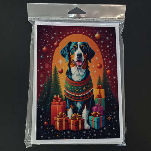 Paquete de 8 tarjetas navideñas de Appenzeller Sennenhund
