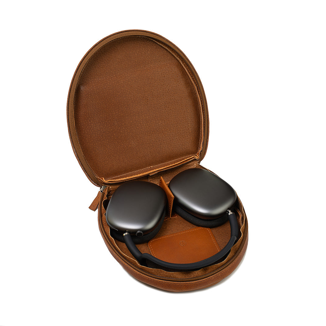 Funda de piel de plena flor para AirPods Max