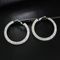 Luxury Round Crystal Hoop Earrings for Women