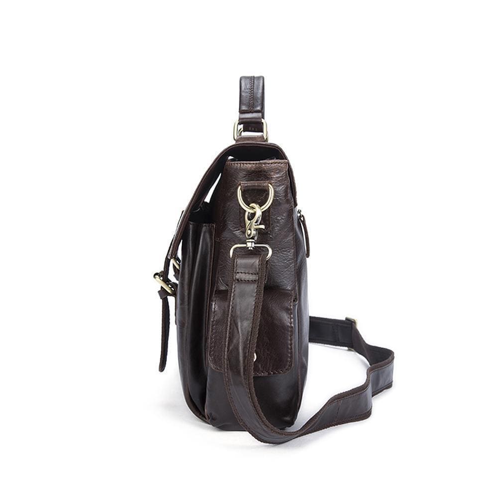 Bolso tipo maletín para mensajero postal, color marrón