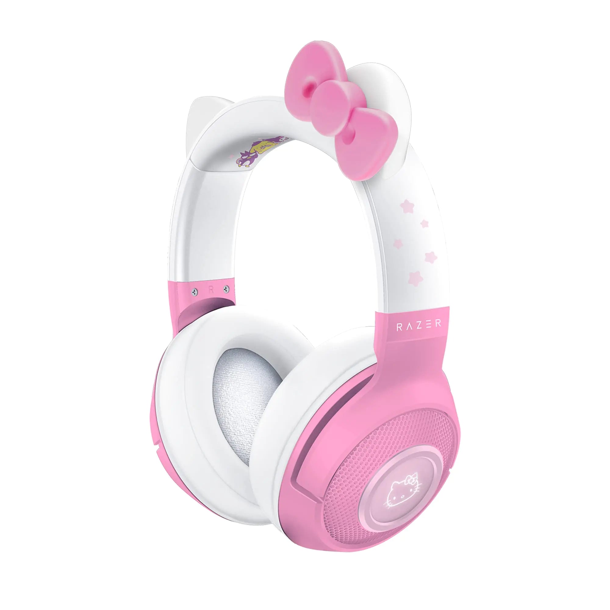 Auriculares Razer Kraken BT: Bluetooth 5.0, baja latencia de 40 ms, controladores de 40 mm con ajuste personalizado, micrófono con formación de haz, tecnología Razer Chroma, edición Hello Kitty y sus amigos (renovados)