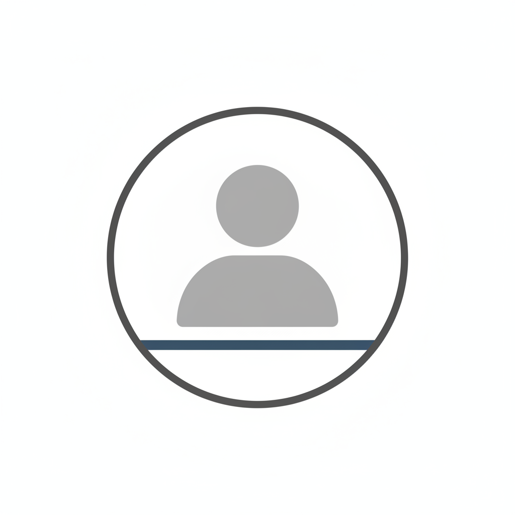 Simple user profile icon, professional flat design, clean background