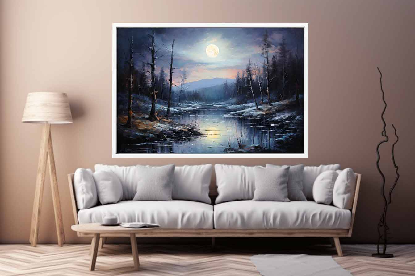 Moonlight landscape Painting for bedroom